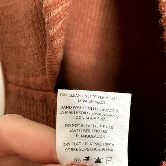 Naadam Reversible Cashmere Blend Ribbed Twist Dress Size Small - Picture 12 of 13